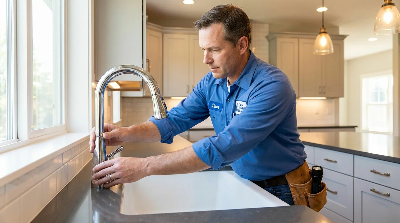 Kitchen faucet installation by Johns Plumbing LLC in Talladega